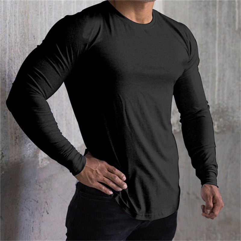 New Long Sleeve T Shirt Sport Men Gym Shirt Quick Dry Gym Fitness