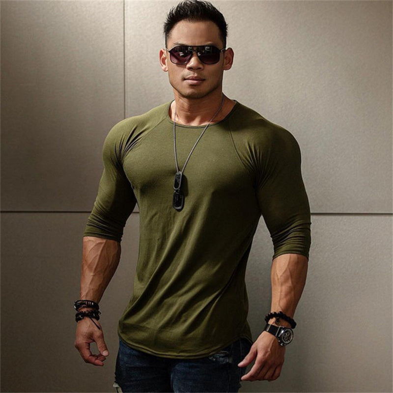 New Long Sleeve T Shirt Sport Men Gym Shirt Quick Dry Gym Fitness