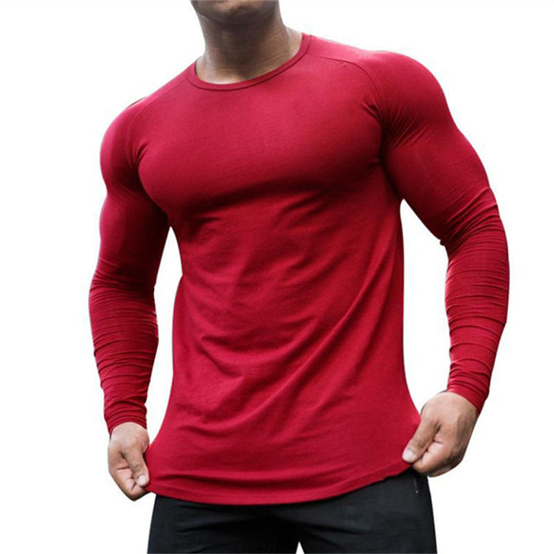 New Long Sleeve T Shirt Sport Men Gym Shirt Quick Dry Gym Fitness